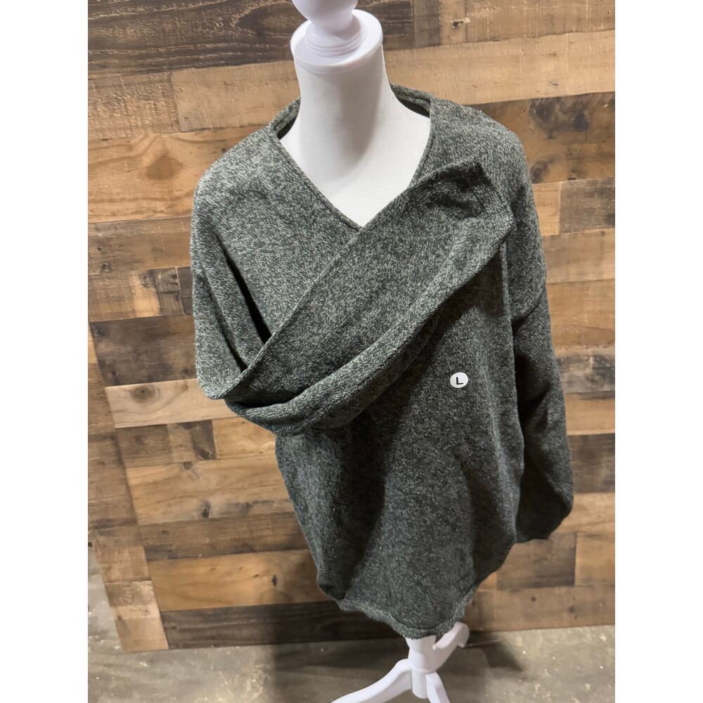 Vintage 1980s WhalerKnits- Dark Grey- V-Neck Sweater- Size L
